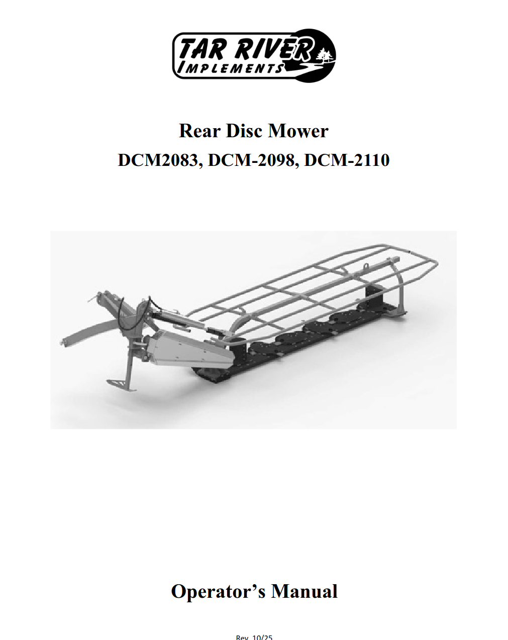 DCM Rear Disc Mower Manual