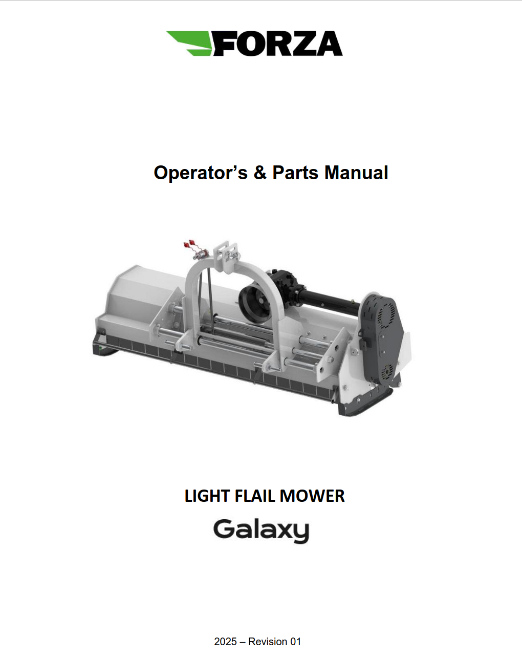 FORZA Galaxy Flail Mower Manual