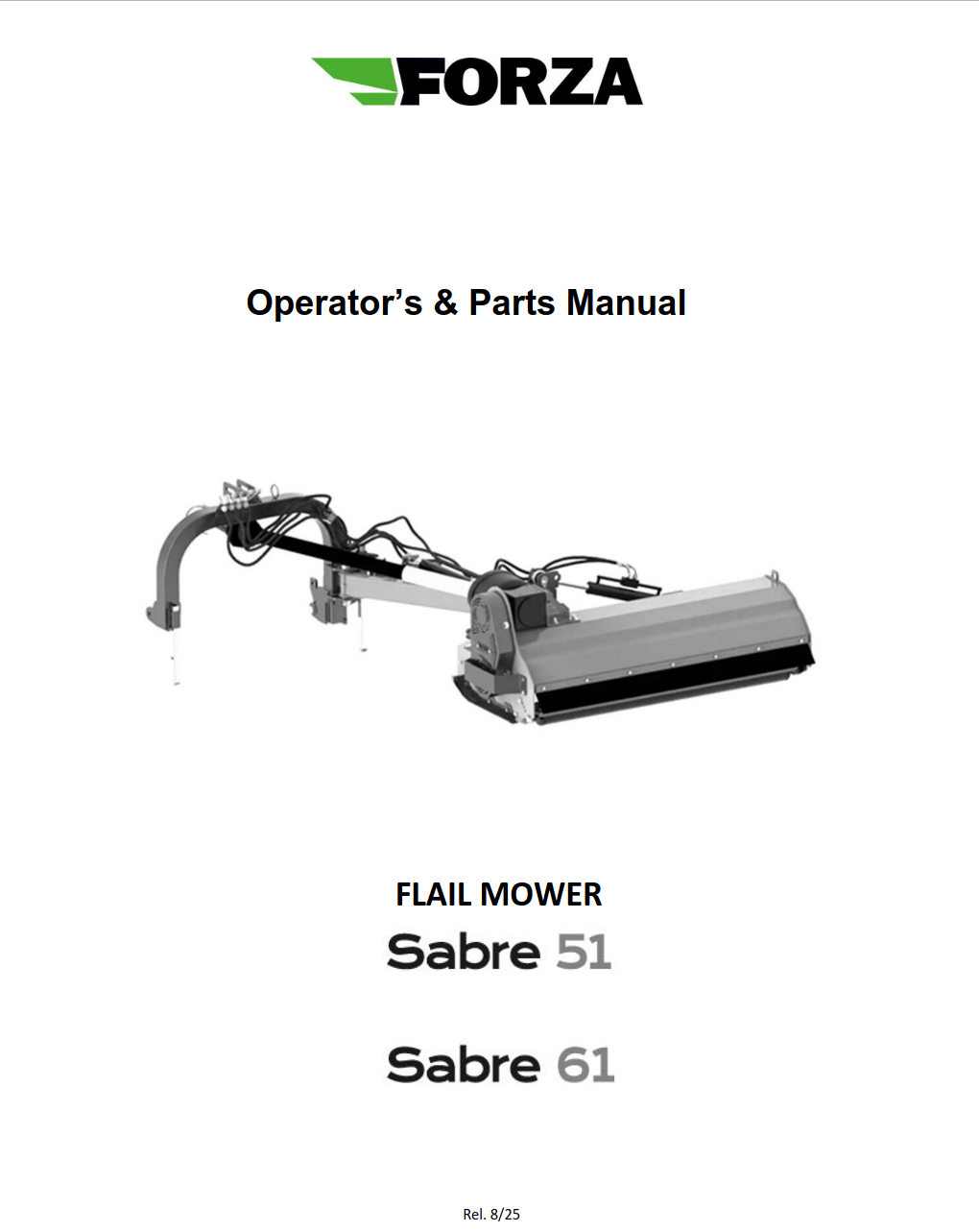 FORZA Sabre Flail Mower Manual
