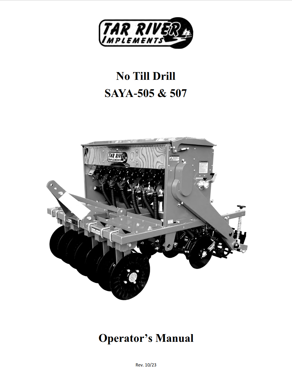 SAYA 505_507 No-Till Drill Manual Old Style_0