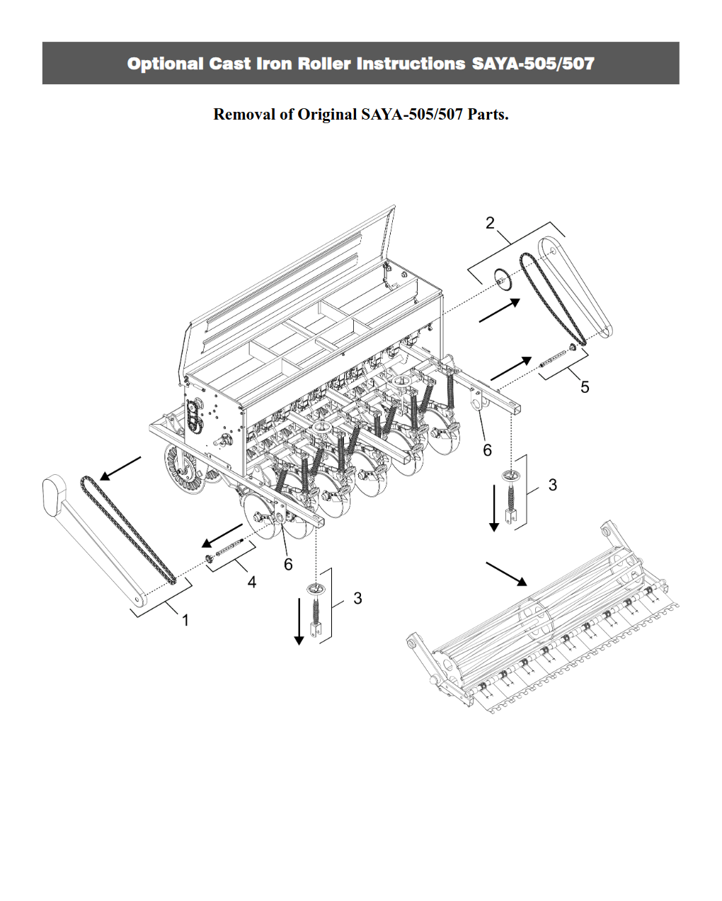 SAYA-505_507 Optional Cast Iron Roller Instructions_0