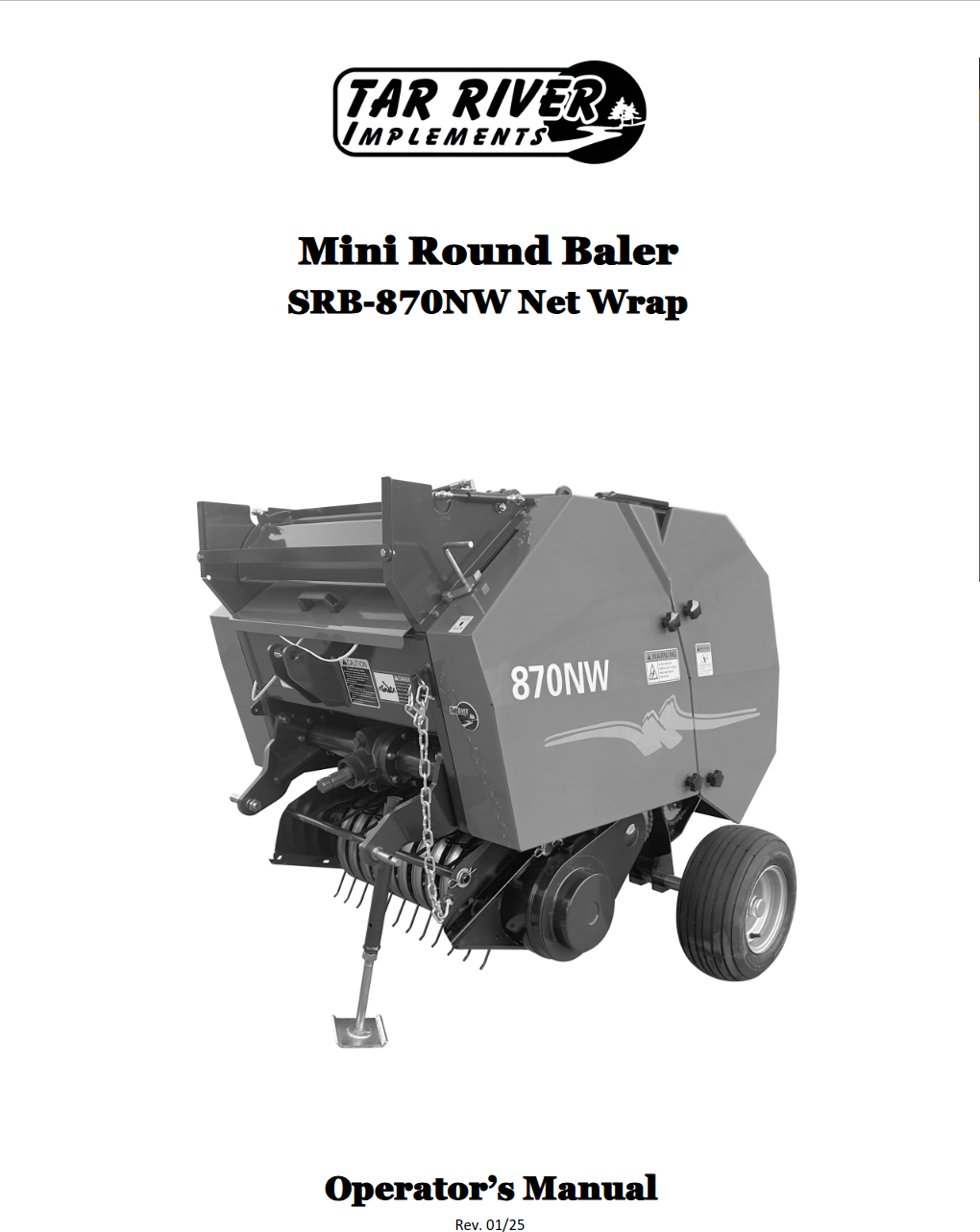 SRB-870 Mini Round Baler Twine Wrap Manual