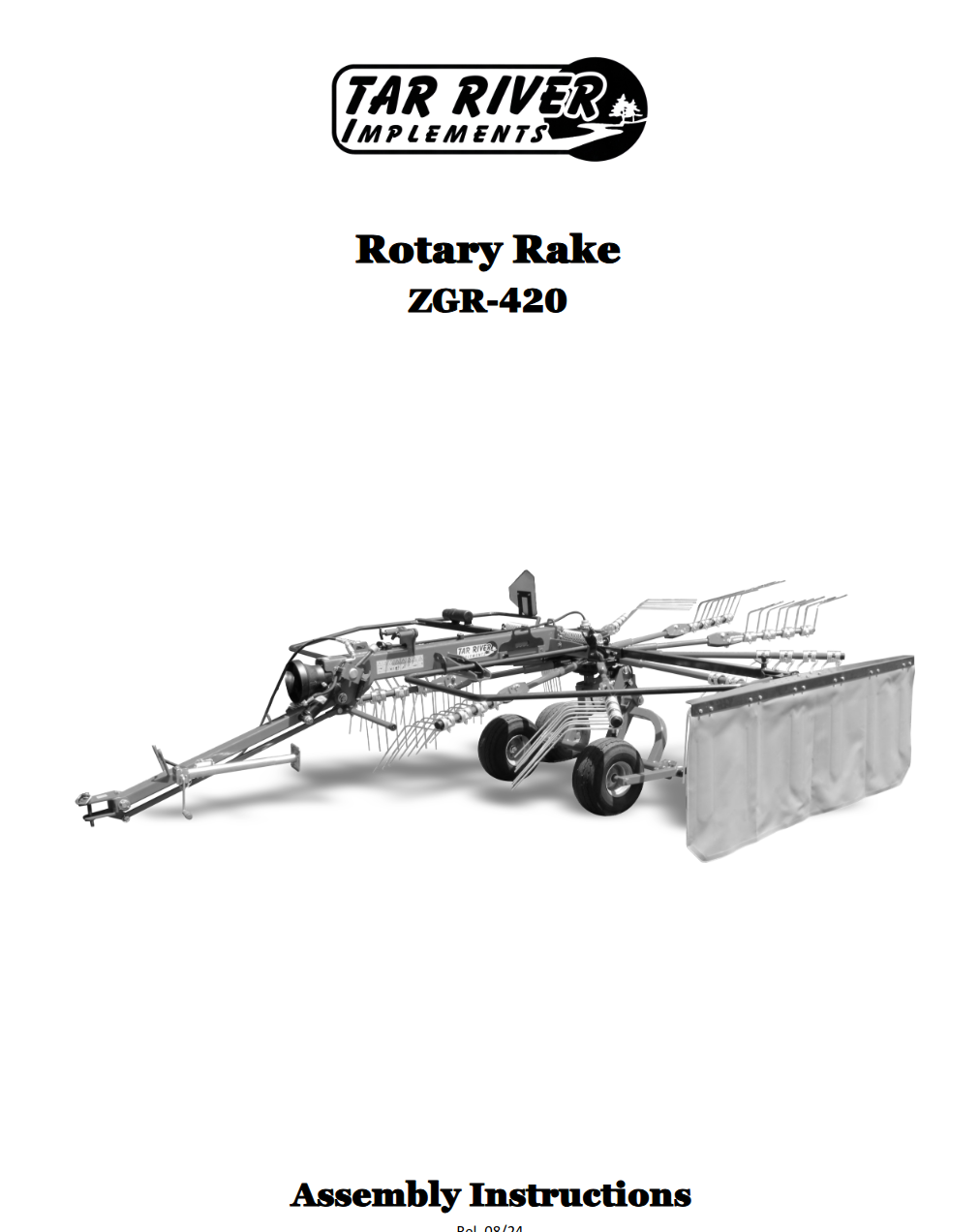  Name ZGR-420 Rotary Rake Assembly Instructions