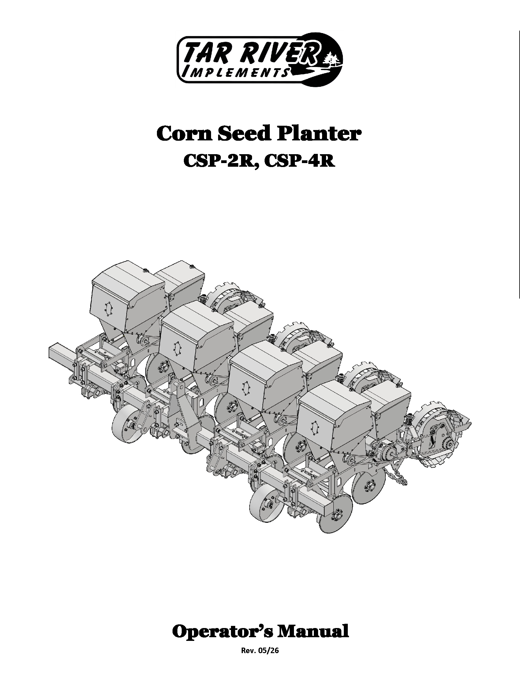 CSP Corn Seed Planter Cover