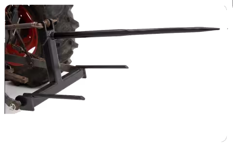 3 point bale spear - transparent