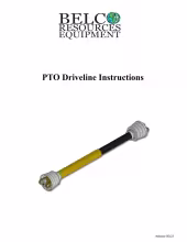 PTO Driveline Instructions