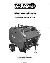 SRB-870 Mini Round Baler Twine Wrap Manual