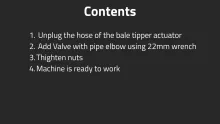 Video - Install Bale Wrapper Tipper Valve
